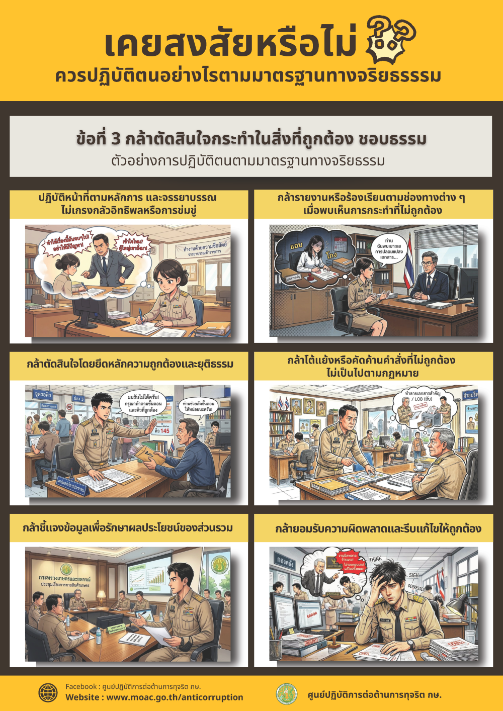 เคยสงสัยหรือไม่?ควรปฏิบัติตนอย่างไรตามมาตรฐานจริยธรรม
