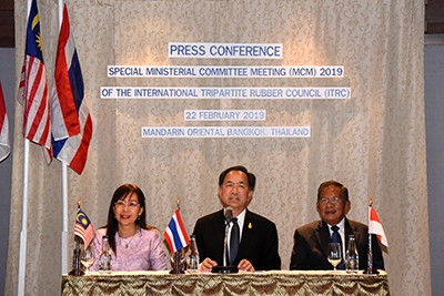 ประเทศไทยเป็นเจ้าภาพจัดการประชุมระดับรัฐมนตรีไตรภาคียางระหว่างประเทศ