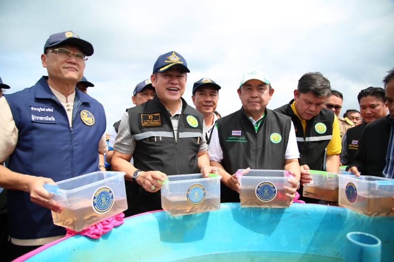 รมว.ธรรมนัสฯ ปล่อยพันธุ์สัตว์น้ำทะเล จำนวน 300,000 ตัว