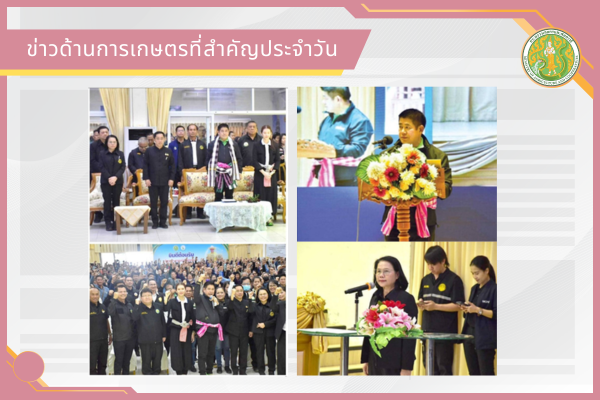 สรุปข่าวด้านการเกษตรที่สำคัญประจำวันที่ 13 มกราคม 2569