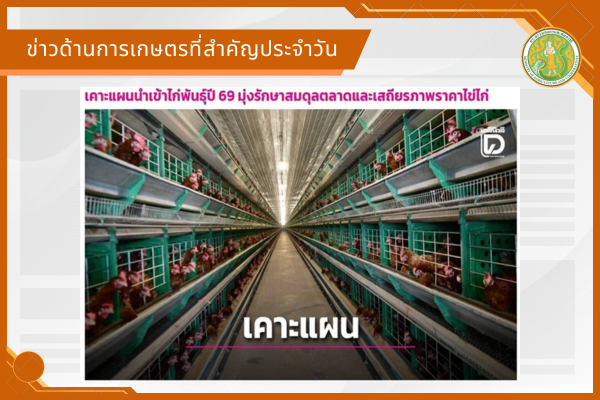 สรุปข่าวด้านการเกษตรที่สำคัญประจำวันที่ 15 มกราคม 2569