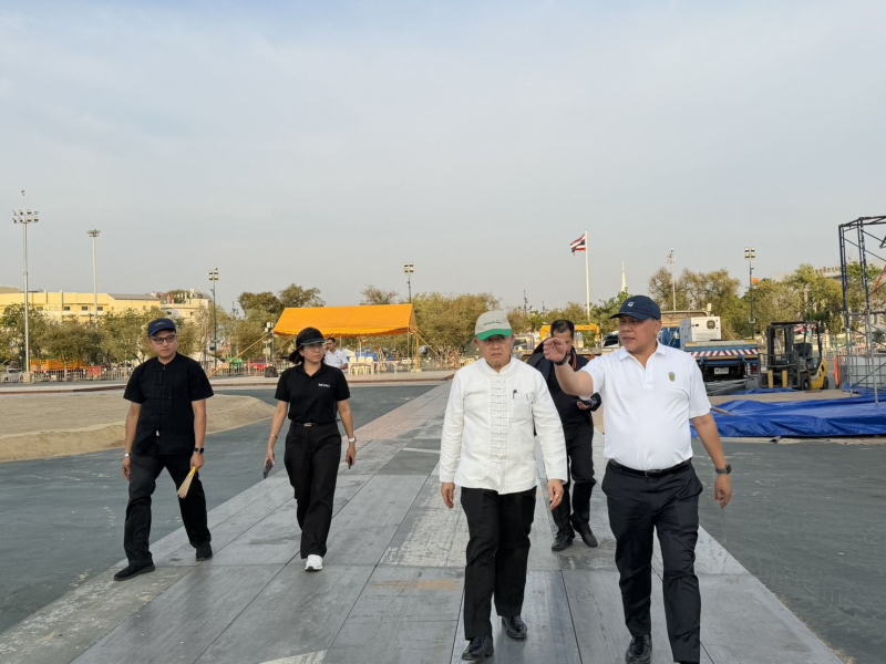 ปลัดเกษตรฯลงพื้นที่ตรวจเยี่ยมการเตรียมความพร้อมสถานที่จัดงานพระราชพิธีพืชมงคลจรดพระนังคัลแรกนาขวัญ
