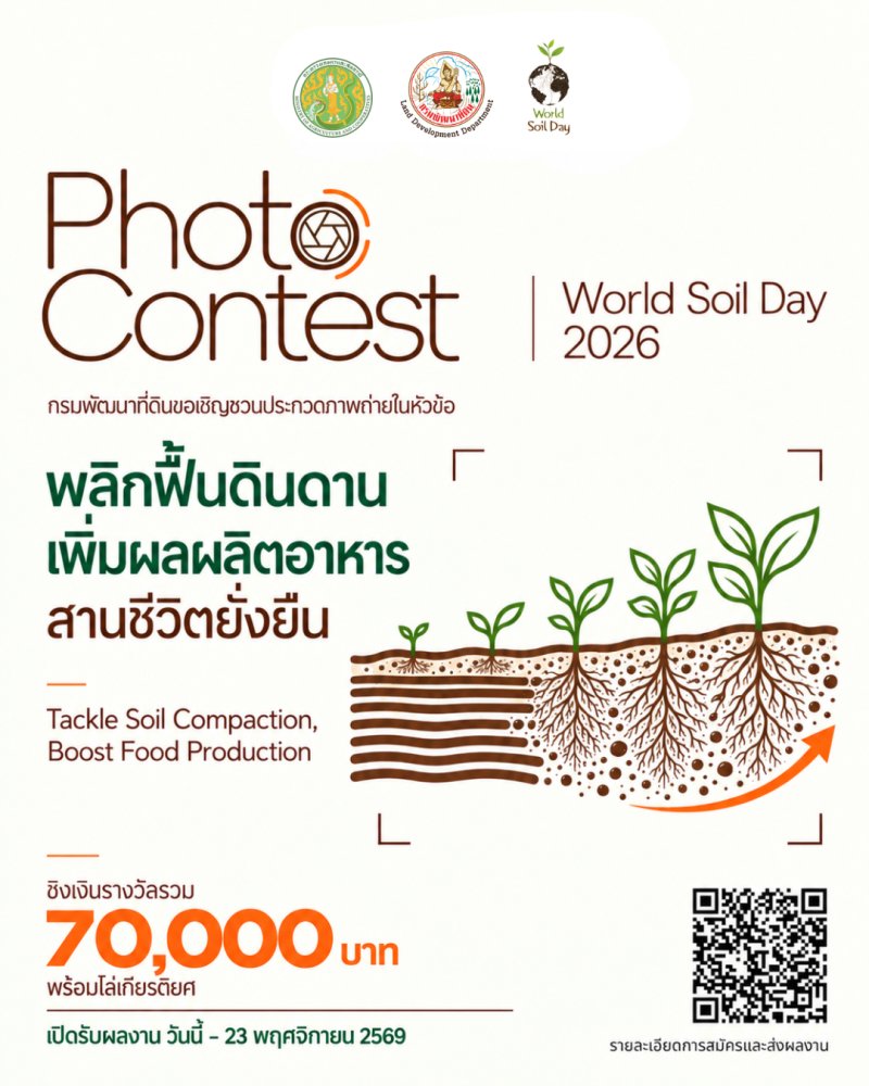 กรมพัฒนาที่ดินเปิดเวทีประกวดภาพถ่ายวันดินโลก
