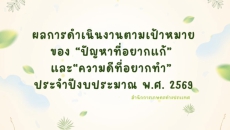 ผลการดำเนินงานตามเป้าหมายของสำนักการเกษตรต่างประเทศ