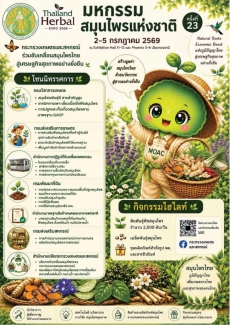 งาน Thailand Herbal Expo 2026 มหกรรมสมุนไพรแห่งชาติ ครั้งที่ 23